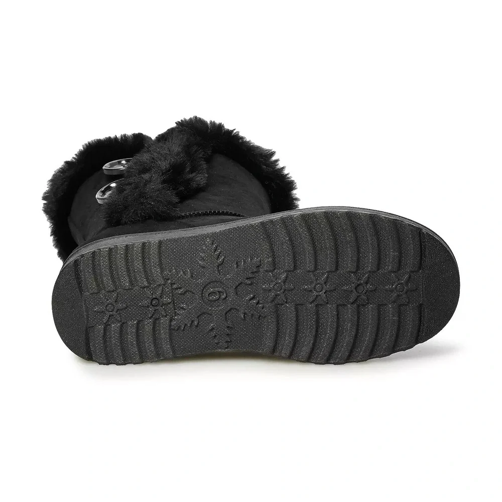 Black Faux-Fur Winter Boots, So Women's Abigail, Size 9.5, new‎ w box!